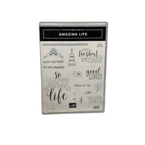 Pre-Used Stampin’ Up! Sale-A-Bration “Amazing Life” Set of 17 Photopolymer Stamp